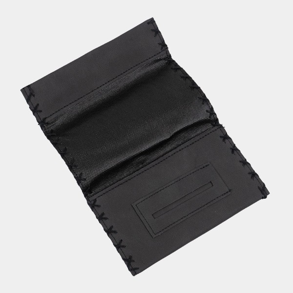 Faux Leather Tobacco Pouch With Zipper