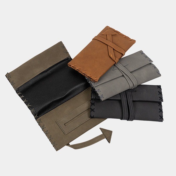 View Faux Leather Tobacco Pouch With Zipper - GB The Green Brand