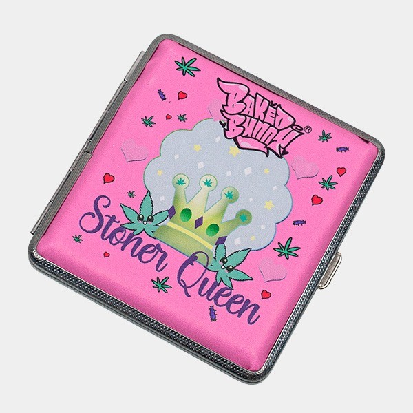 Pink Metal Cigarette Case