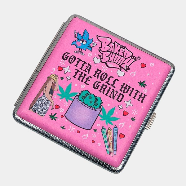 Pink Metal Cigarette Case