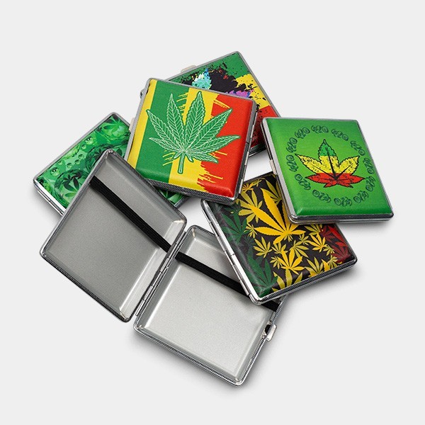 Rasta Metal Cigarette Case - GB The Green Brand