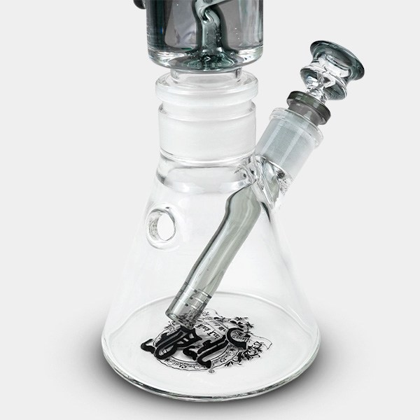 Black Leaf Pre-Cooler Bong with Spiral - GB The Green Brand
