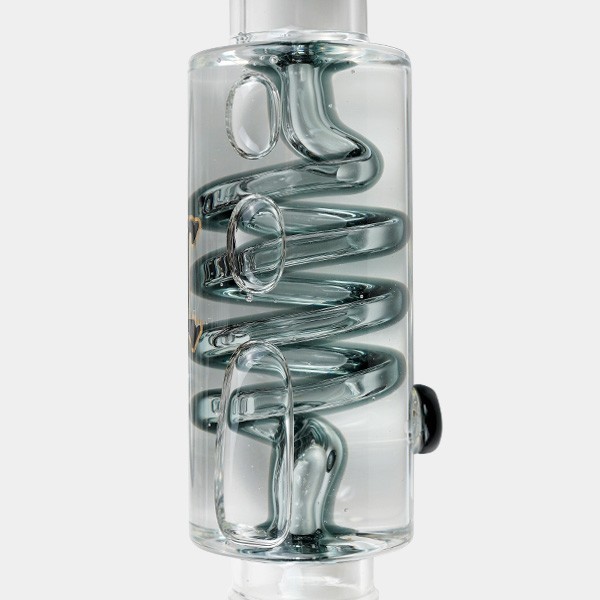 Black Leaf Pre-Cooler Bong with Spiral - GB The Green Brand
