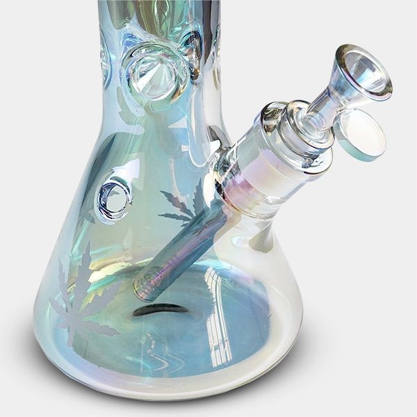 Black Leaf Iridescent Ice Bong - GB The Green Brand