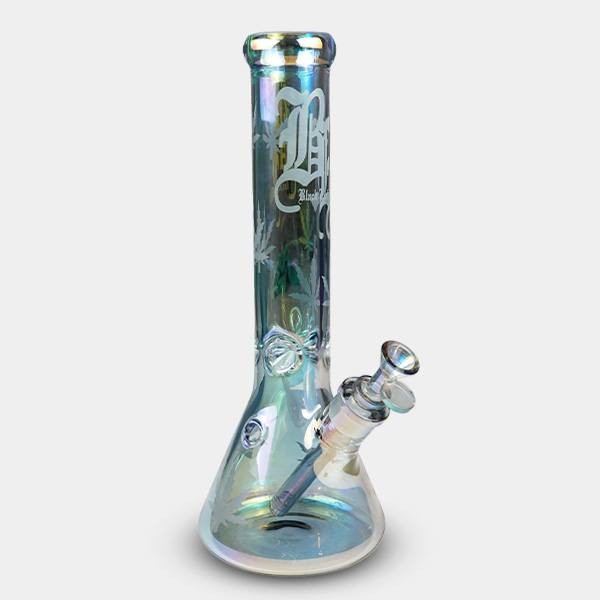 View Black Leaf Iridescent Ice Bong - GB The Green Brand