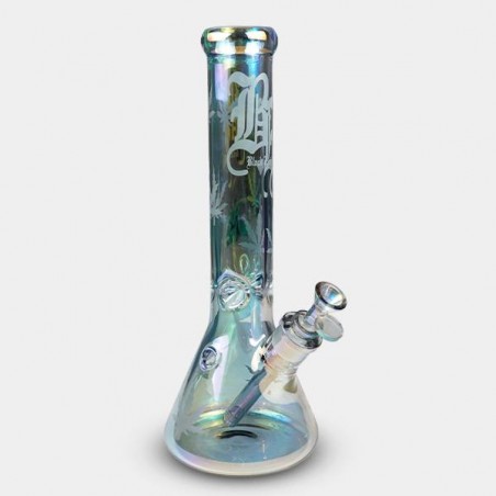 Black Leaf Iridescent Ice Bong - GB The Green Brand