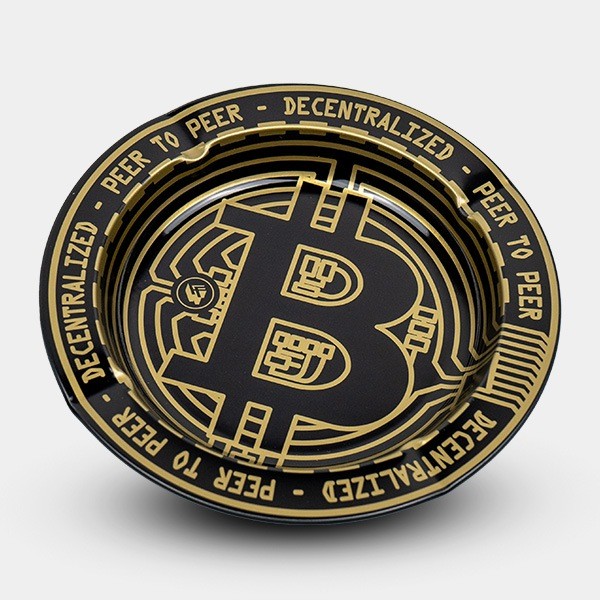 View Bitcoin Metallic Ashtray - GB The Green Brand