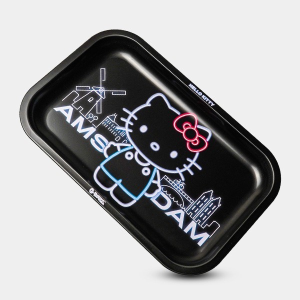 View G-ROLLZ Medium Hello Kitty Neon Amsterdam Rolling tray  - GB The Green Brand