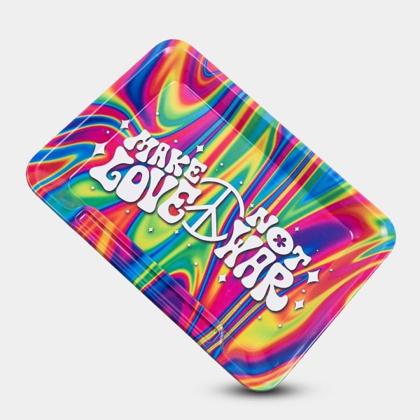 View Make Love Not War Rolling Tray - GB The Green Brand