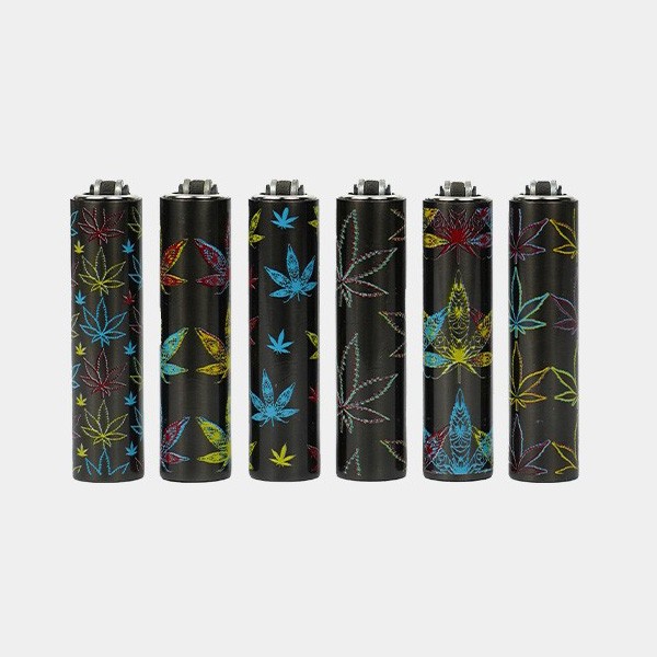 Mini Clipper Metal Case neon leaves