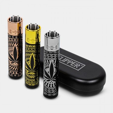Leaves Premium Clipper metal lighter - GB The Green Brand