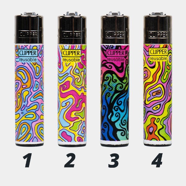 View Clipper Lighter Psychedelic Art 1 - GB The Green Brand