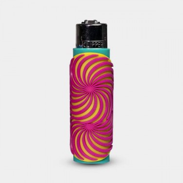 Clipper Illusion Arts Lighter with Silicone Case - GB The Green Brand