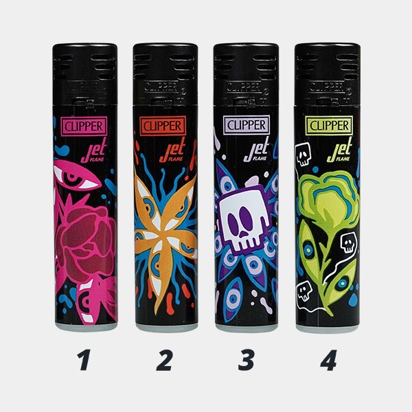 View Clipper Psycho Flowers Jet Flame - GB The Green Brand