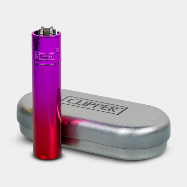 View Clipper Pink Gradient Metal Lighter - GB The Green Brand