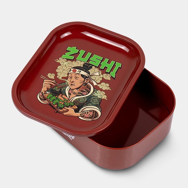 View 'Zushi' Metal Box with Rolling Tray - GB The Green Brand