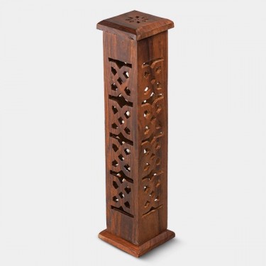 Wooden Tower for incense sticks and cones - Growbarato