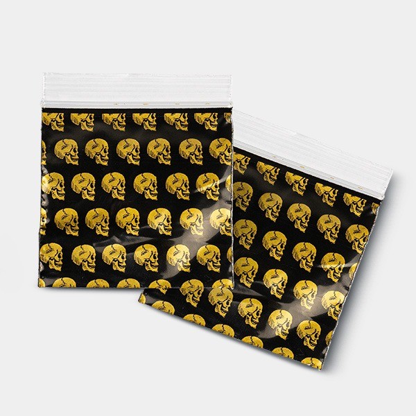 View Skull Zip Bag 50x50mm - GB The Green Brand