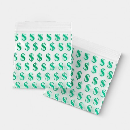 Dollars Zip Bag 50x50mm - GB The Green Brand
