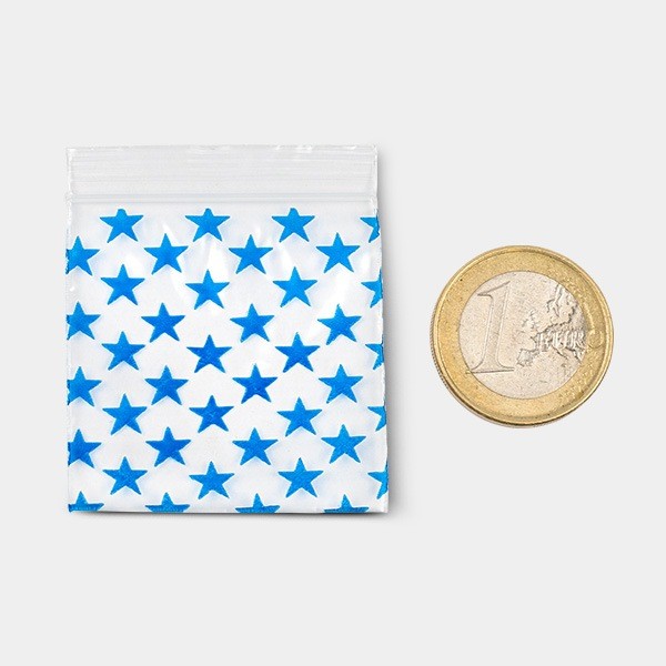Stars Zip Bag 50x50mm - GB The Green Brand