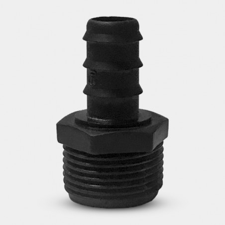 Male threaded mixed adapter 1/2"–3/4" x 16mm