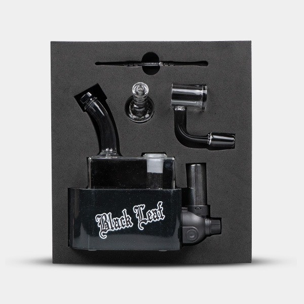 Travel Rig Black Leaf Bong With Torch - GB The Green Brand