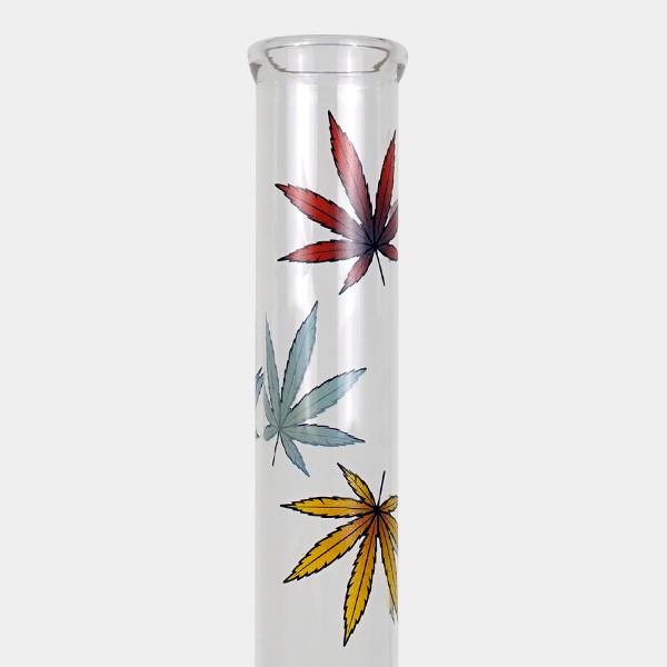 Multi Leaf Glass Bong 40 cm - GB The Green Brand