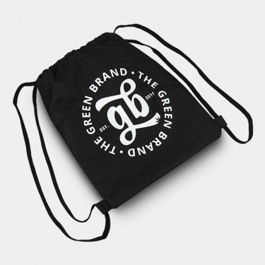 GB Drawstring black backpack with logo - GB