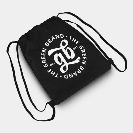 GB Drawstring black backpack with logo - GB