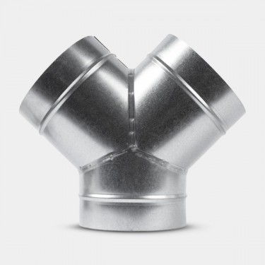 Aluminum Y-connector for ventilation tubes