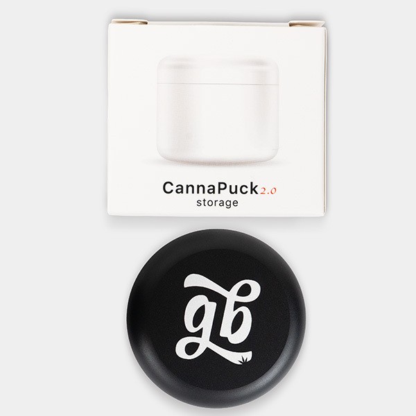 GB The Green Brand Cannapuck Smell Proof Black Premium with box