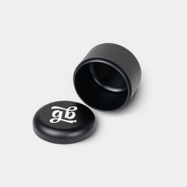 GB The Green Brand Cannapuck Smell Proof Black Premium 55mm  open