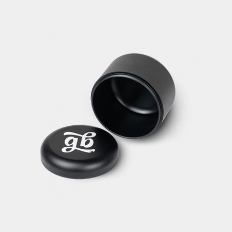 GB The Green Brand Cannapuck Smell Proof Black Premium 55mm  open