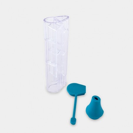 Non Spill Bong blue open