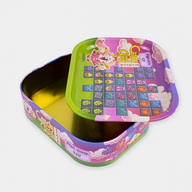 'Candy Ckush' Metal box with rolling tray open