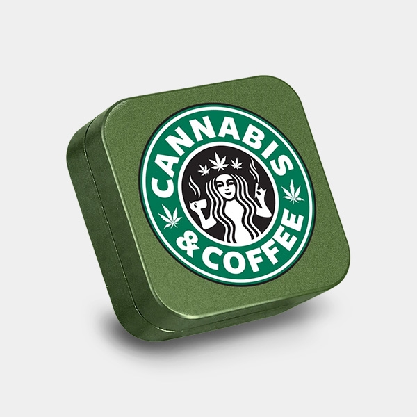 View Square aluminum cannabis and coffee grinder