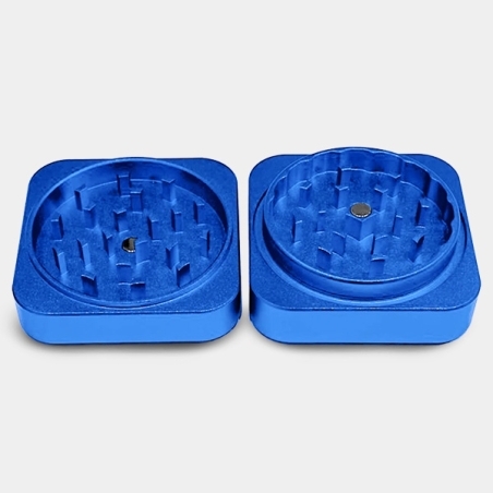 The Monster square aluminum grinder inside