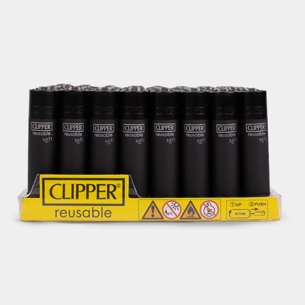 Clipper Soft Touch Black lighter
