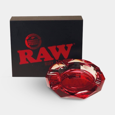 Raw Ruby Red Crystal Ashtray | GB The Green Brand