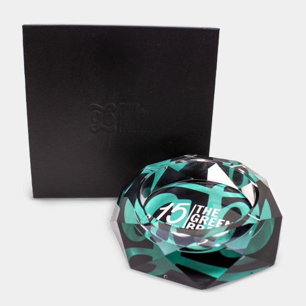 Crystal Ashtray with GB 15th Anniversary Case