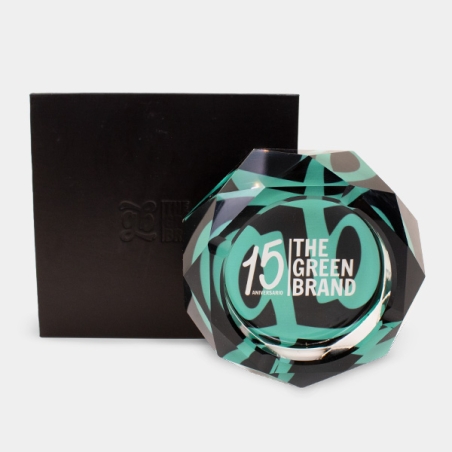 Crystal Ashtray with GB 15th Anniversary Case