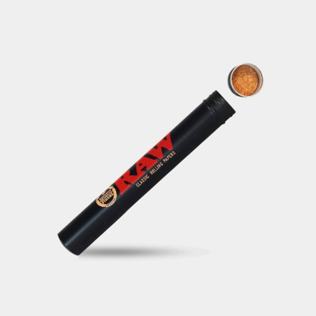 RAW Black Aluminum Doob Tube, open
