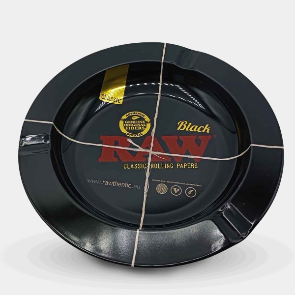 Raw Metal Black ashtray top view