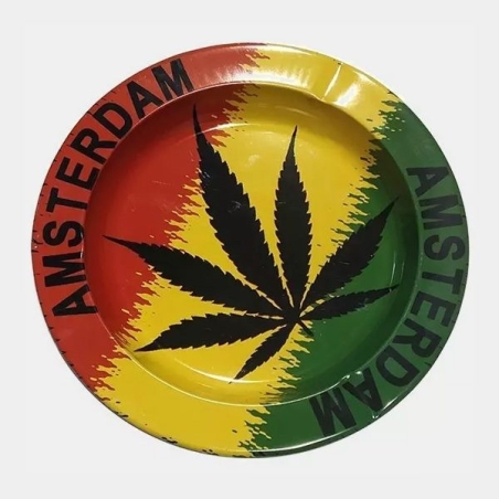 Rasta metal ashtray