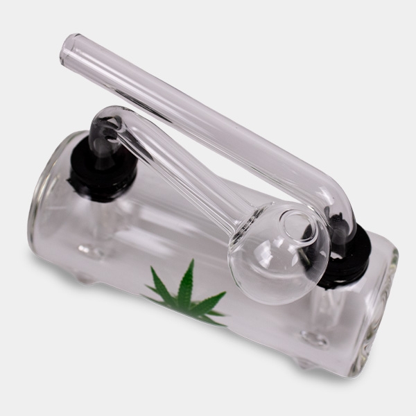 Glass leaf barrel water pipe