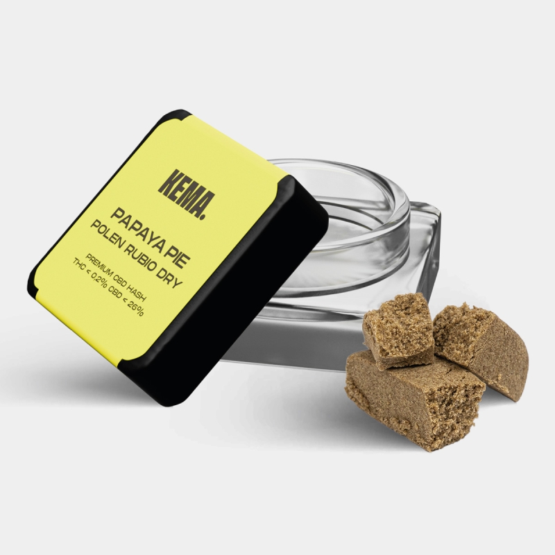 Hash CBD Poland Rubio Dry 'Papaya Pie' KEMA 3g open
