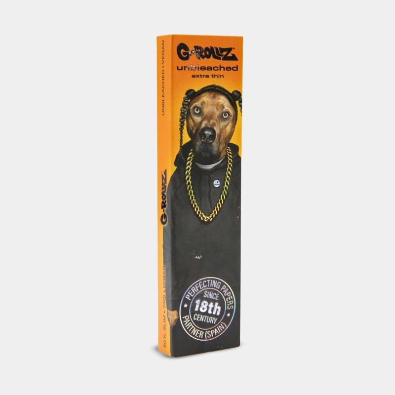 G-Rollz King Size Slim Unbleached Rolling Papers + 'rap' tips | GB