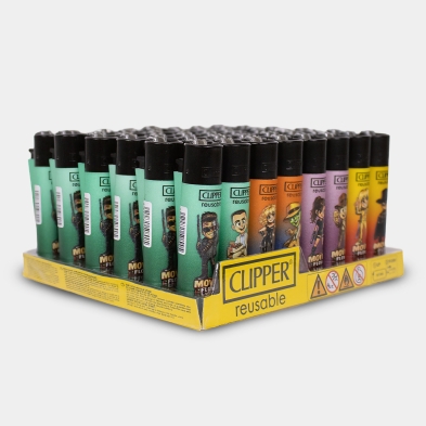 Clipper Flow Movie lighters in a box