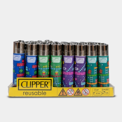 Clipper Lighter Insert Coins | Retro Arcade and Pixel Art Design