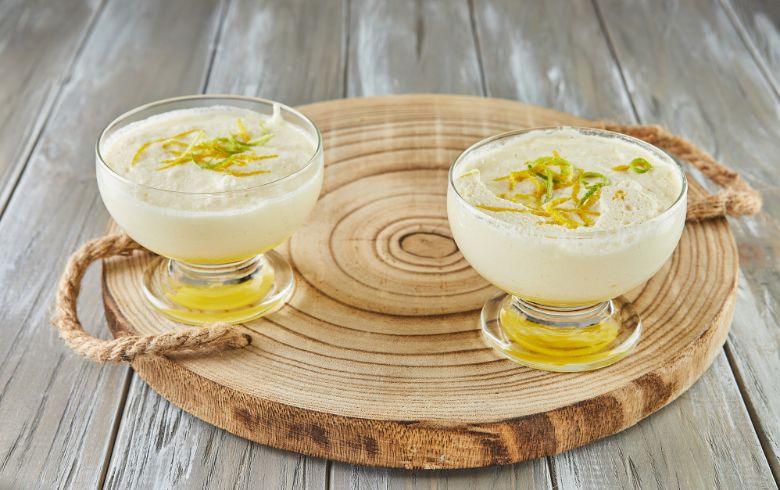 Cannabis lemon and yogurt mousse
